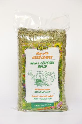 Hay 15 l / 500 g with herb leaves 